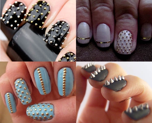 unhas decoradas com spikes 