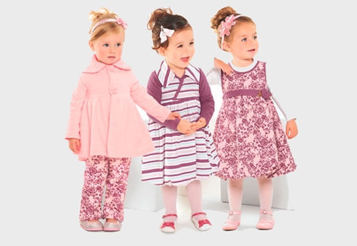 vestidos infantis para o inverno 
